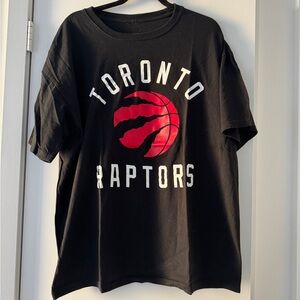 NBA Black and Red Toronto Raptors Short Sleeve Tee
